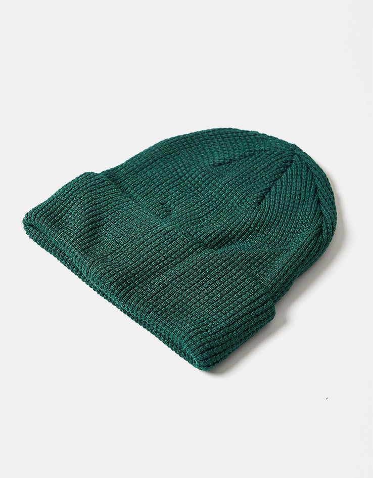 Route One Waffle Fisherman Beanie - Forest Green