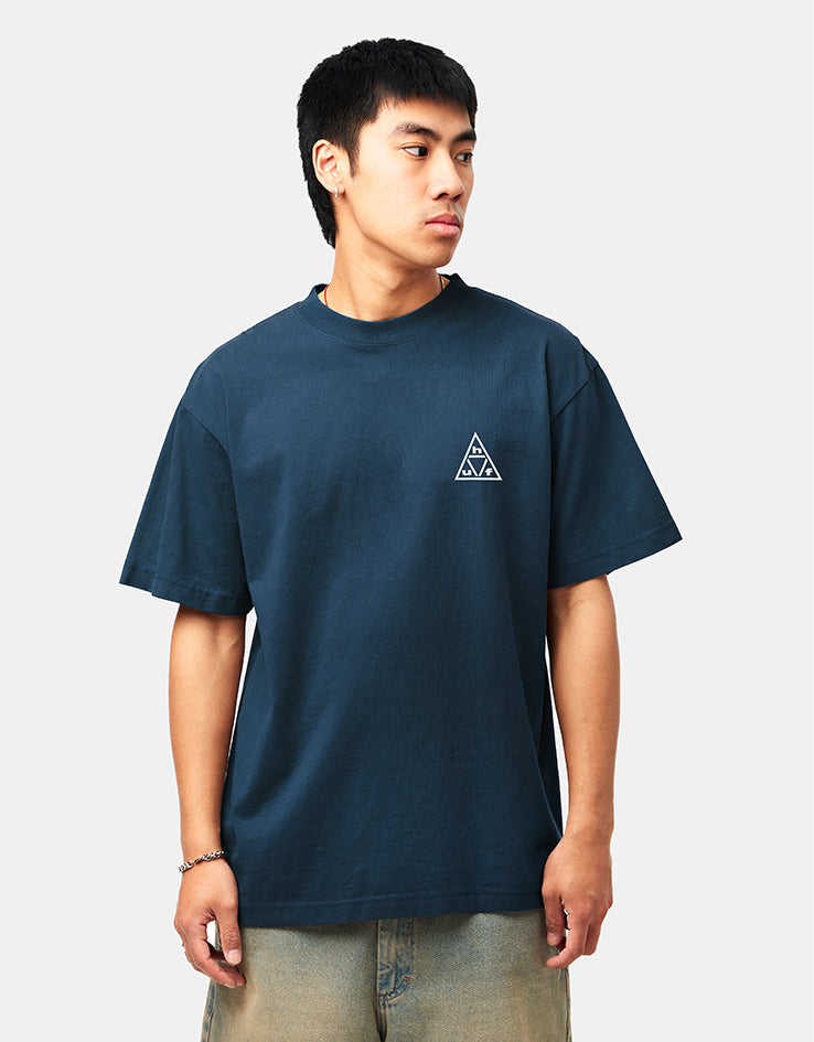 HUF Triple Triangle T-Shirt - Harbor Blue/White