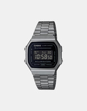 Casio A168WEGG-1BEF Watch - Black Chrome