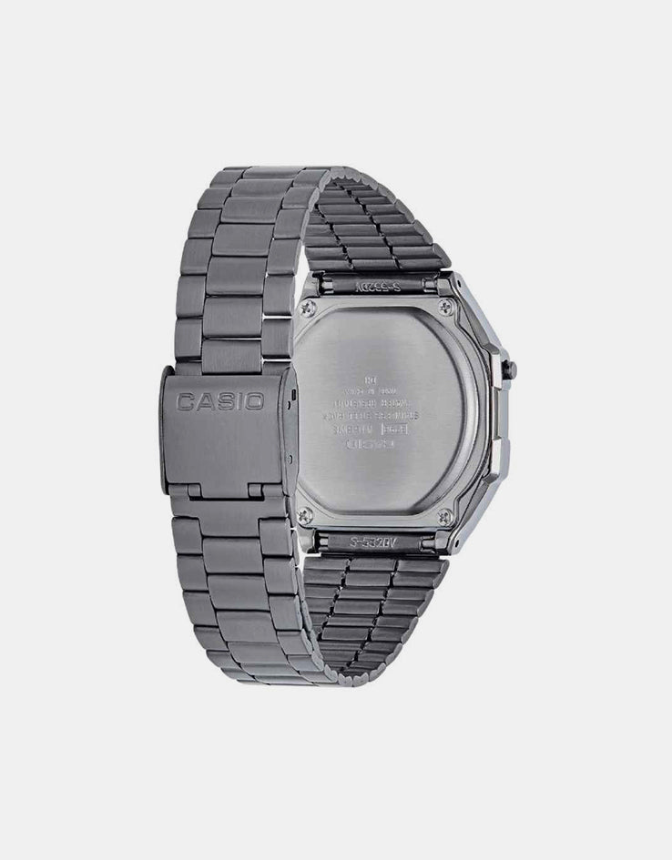 Casio A168WEGG-1BEF Watch - Black Chrome