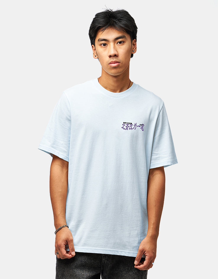 Route One Great Wave Organic T-Shirt - Blue Ice