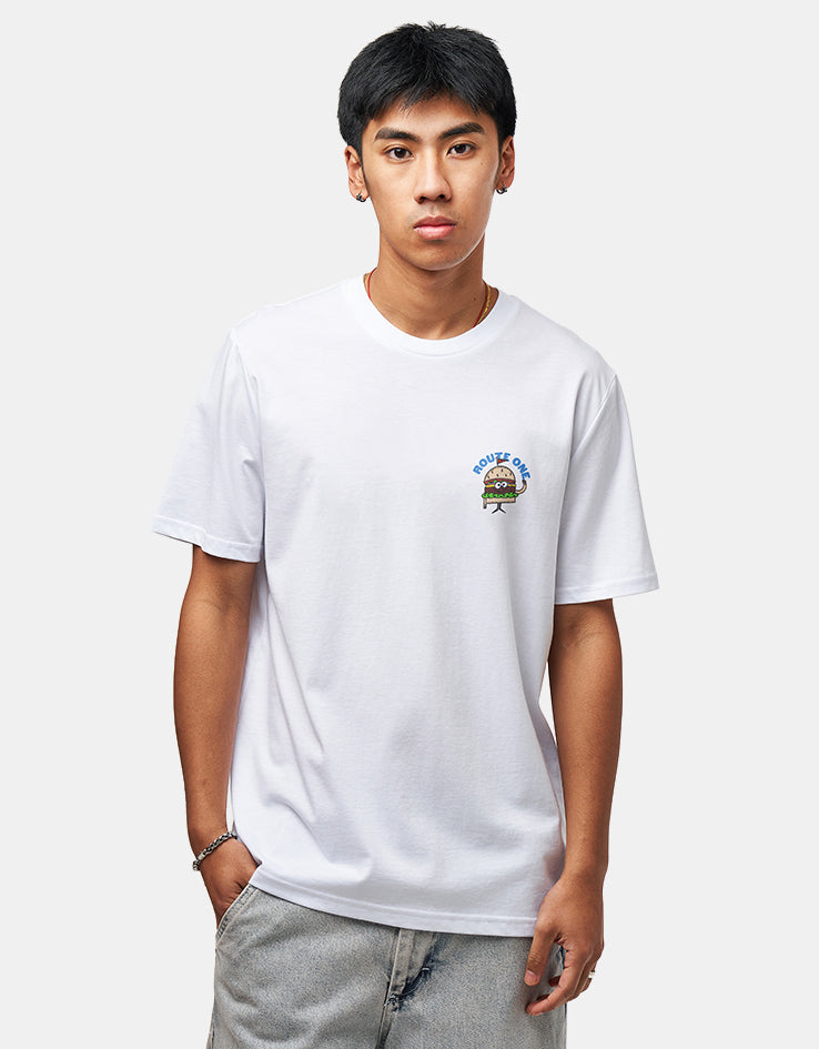 Route One Burger Organic T-Shirt - White