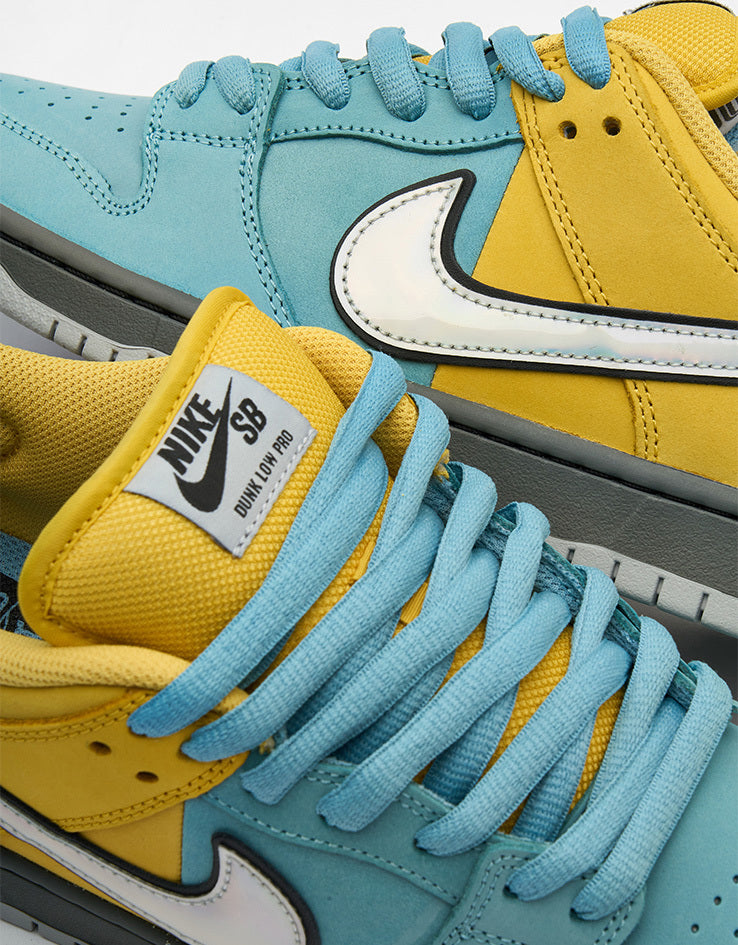 Nike SB Dunk Low Pro Skate Shoes - Lightning/Wolf Grey-Denim Turq