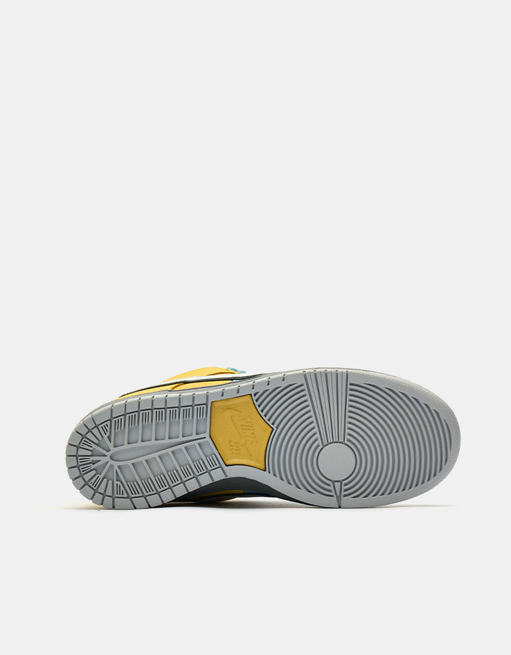Nike SB Dunk Low Pro Skate Shoes - Lightning/Wolf Grey-Denim Turq
