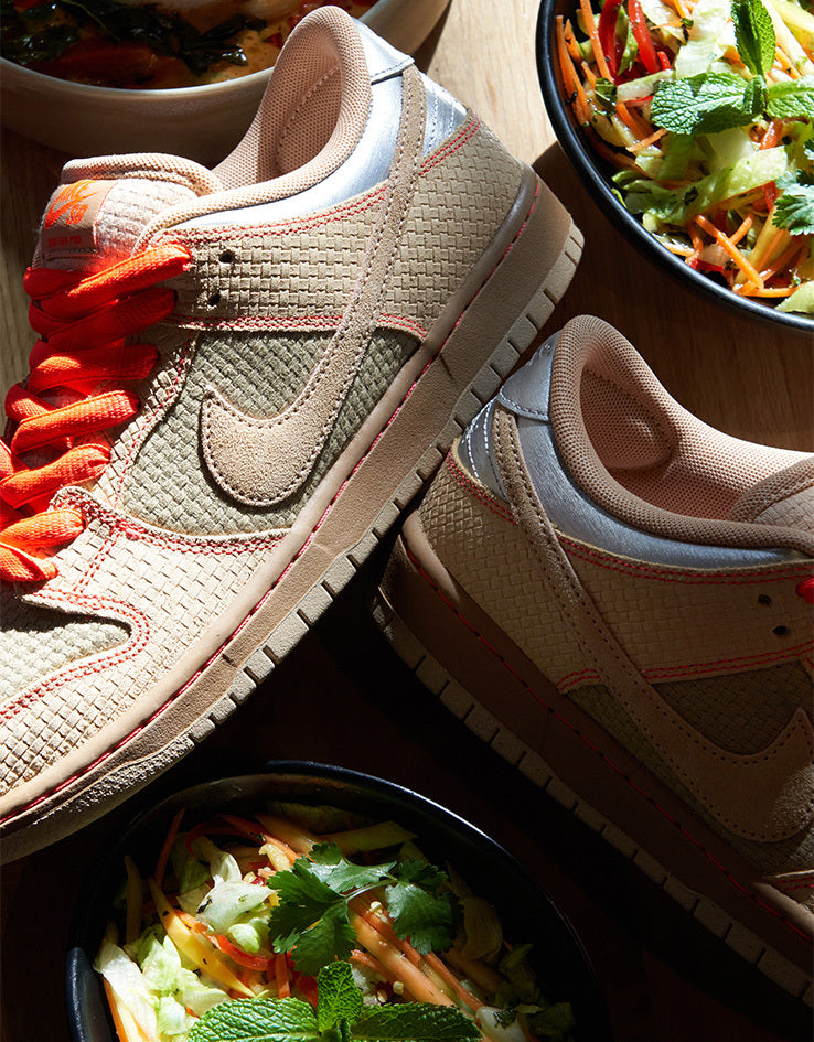 Nike SB 'Som Tum' Dunk Low Pro Skate Shoes - Canvas/Vachetta Tan