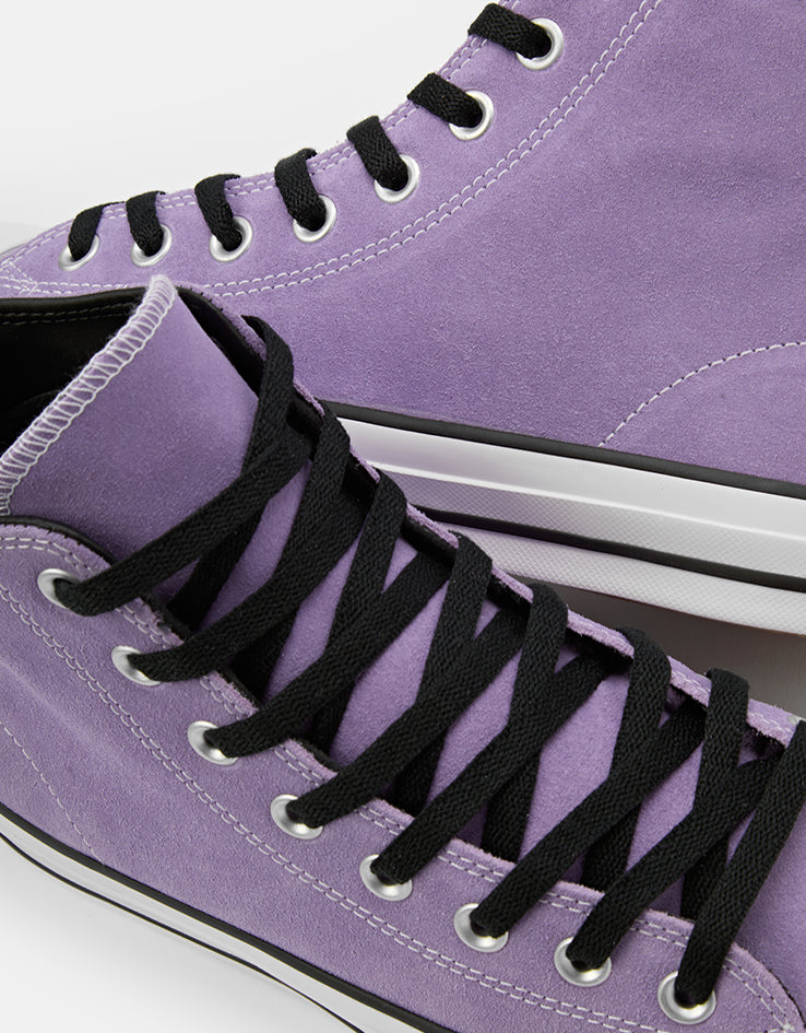 Converse CTAS Pro Suede Hi Skate Shoes - Lilac Soda/Black/White