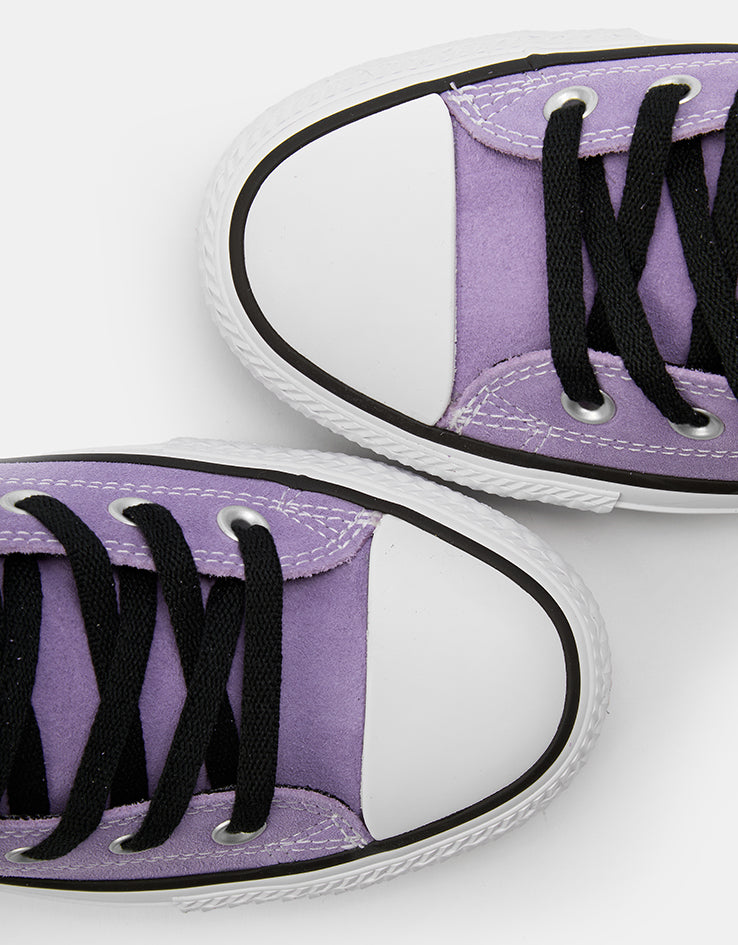 Converse CTAS Pro Suede Hi Skate Shoes - Lilac Soda/Black/White