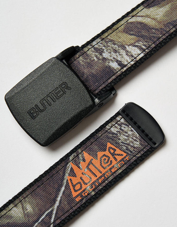 Butter Goods Equipment Woven Web Belt - Forest Camo