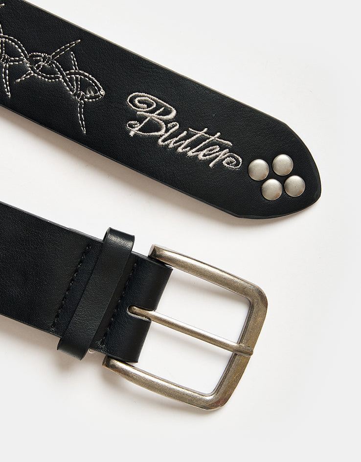 Butter Goods Barbed Wire Studded Belt - Black