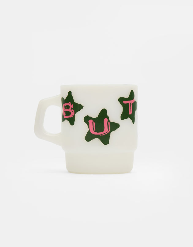 Butter Goods Stars Milk Glass - White