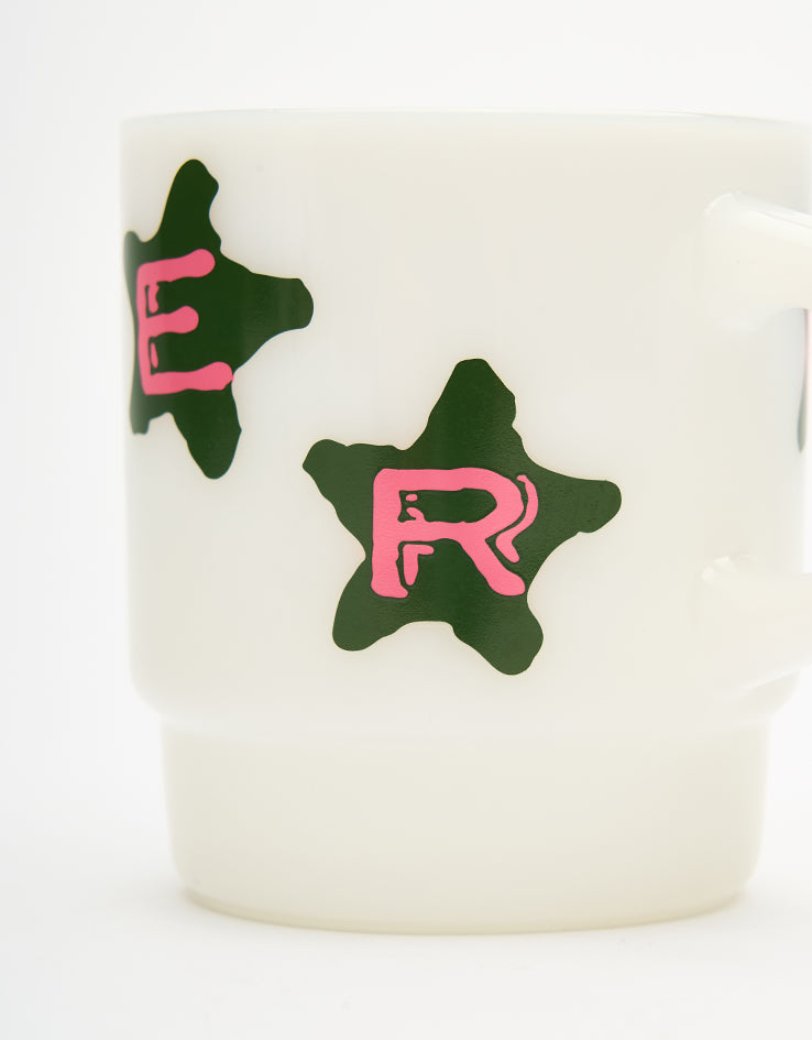 Butter Goods Stars Milk Glass - White