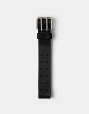 Carhartt WIP Double Script Leather Belt - Black/Silver