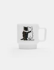 Carhartt WIP Hugging Cats Glass Mug - White