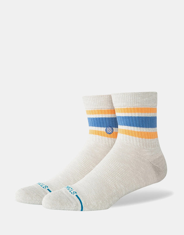 Stance Slub Boyd Quarter Crew Socks - Heather Grey