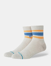 Stance Slub Boyd Quarter Crew Socks - Heather Grey