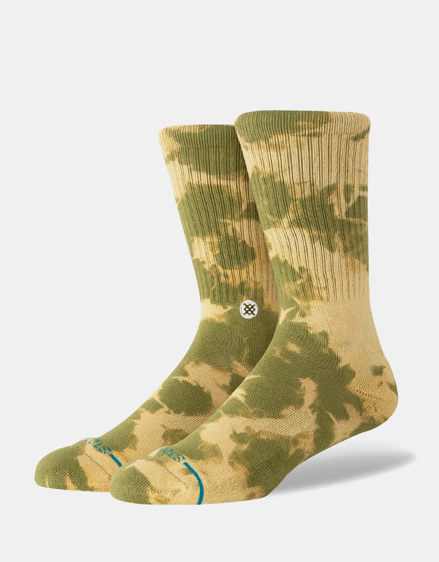 Stance Spotty Dye Crew Socks - Olive