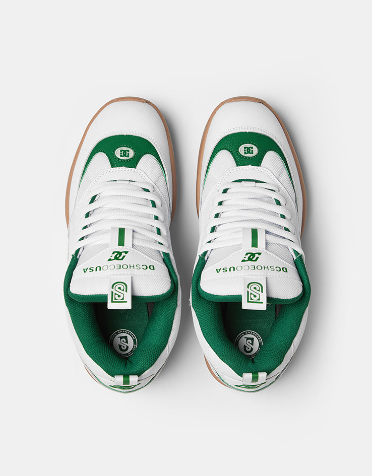 DC JS2 Skate Shoes - White/Green/Gum