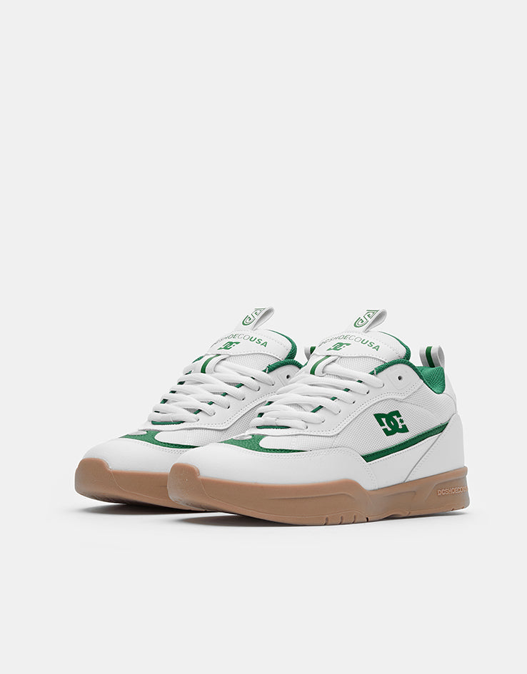 DC JS2 Skate Shoes - White/Green/Gum