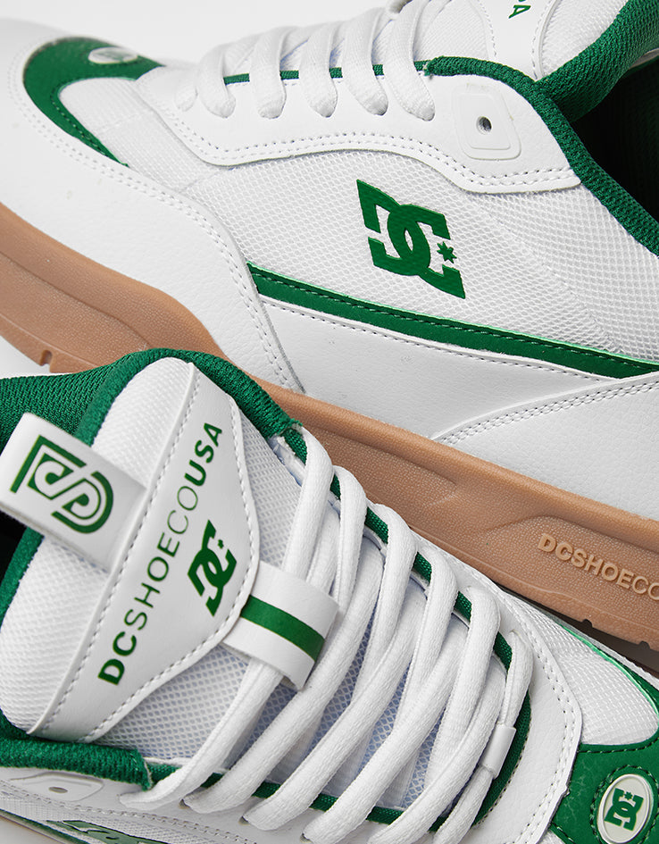 DC JS2 Skate Shoes - White/Green/Gum