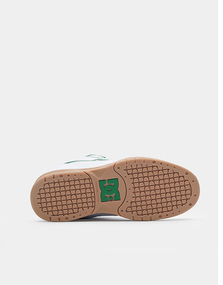 DC JS2 Skate Shoes - White/Green/Gum