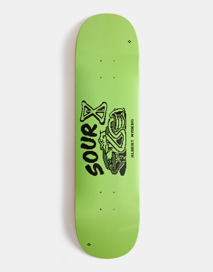 Sour Albert Snake Square Skateboard Deck - 8.125"