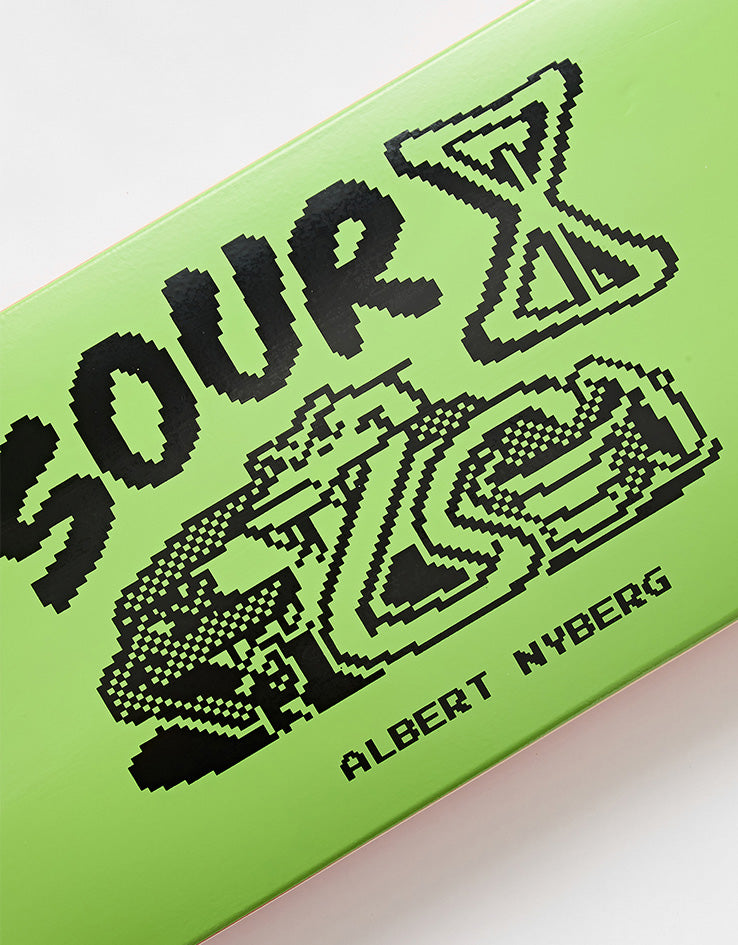 Sour Albert Snake Square Skateboard Deck - 8.125"
