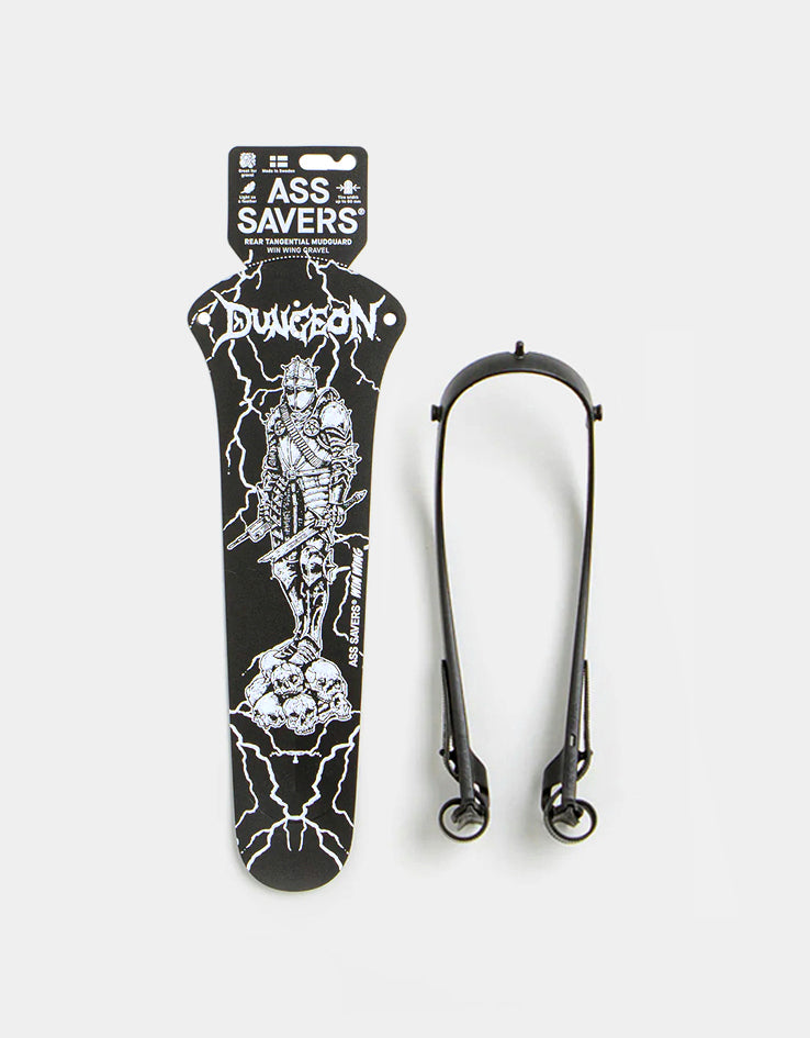 Dungeon x Ass Saver Cold Steel Mudguard – Black/White