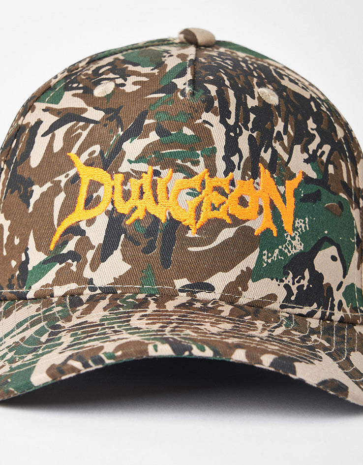 Dungeon Scrawl Logo Cap – Forest Camo/Orange