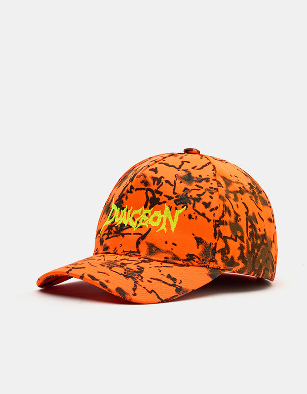 Dungeon Scrawl Logo Cap – Neon Camo/Yellow