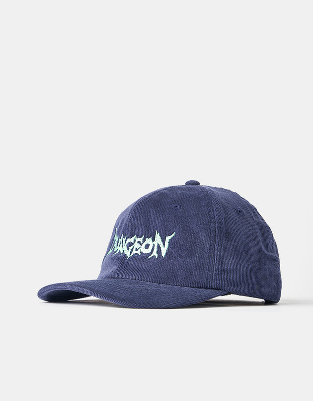 Dungeon Embroidered Cord Cap – Navy/Electric Green