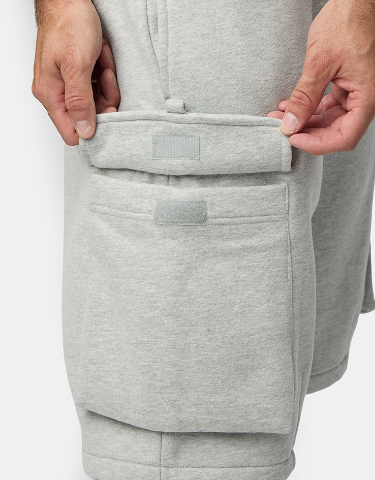 ICHPIG Fleece Cargo Shorts - Grey Marle