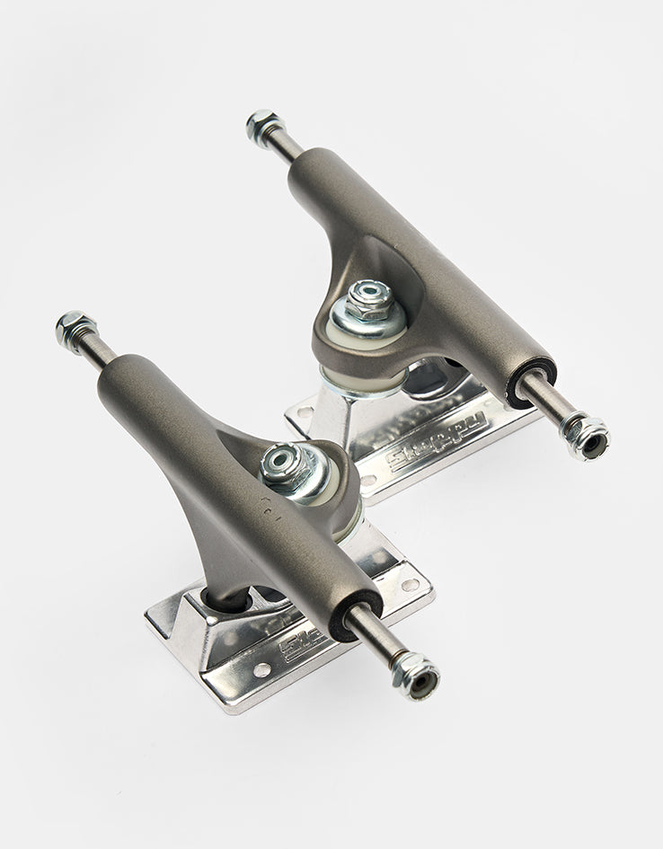 Slappy ST1 Hollow Lights Skateboard Trucks - Gunmetal/Polished (Pair)