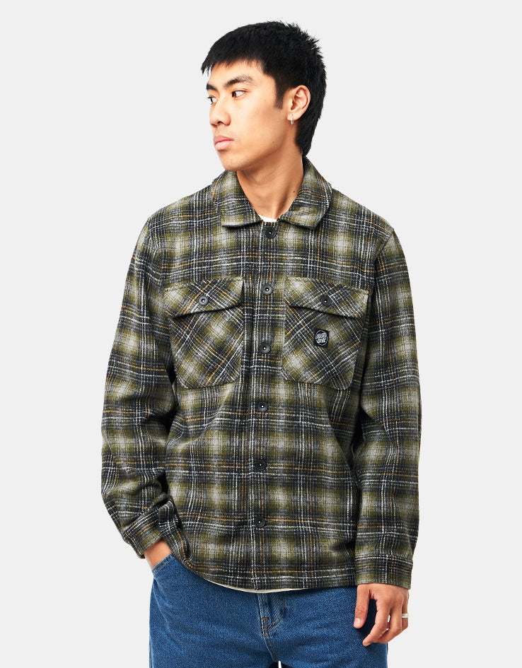 Santa Cruz Lodge L/S Shirt - Olive Check