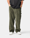 Santa Cruz Cord Carpenter Big Pants - Dark Moss Cord