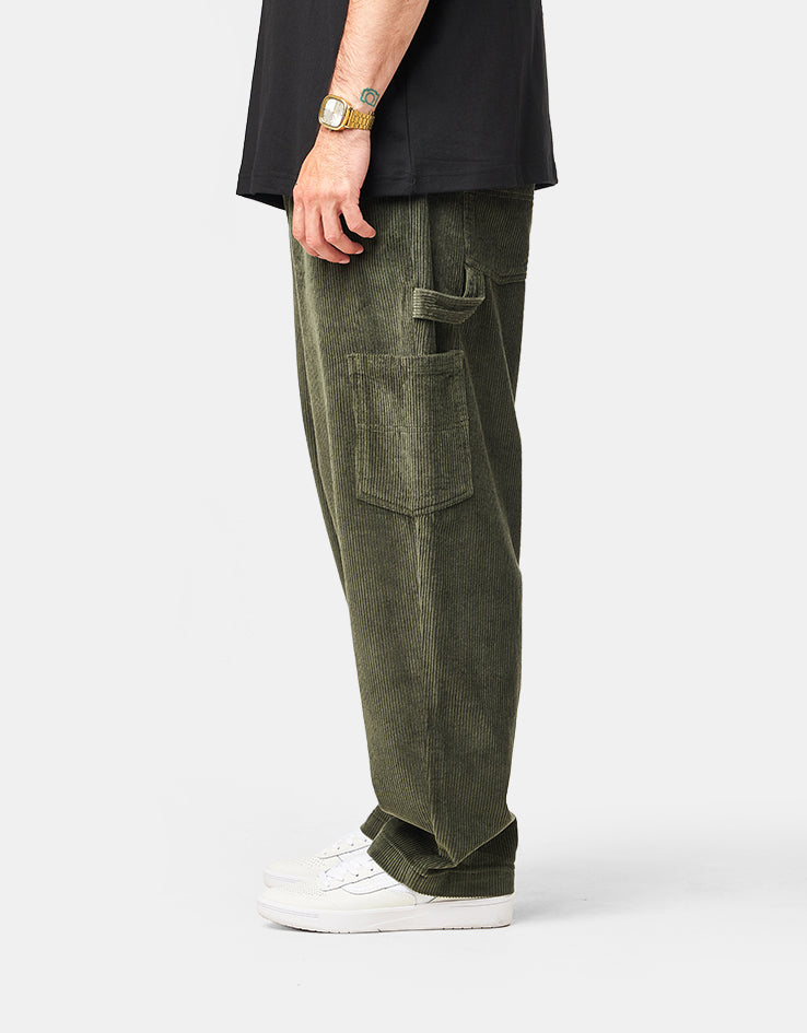 Santa Cruz Cord Carpenter Big Pants - Dark Moss Cord