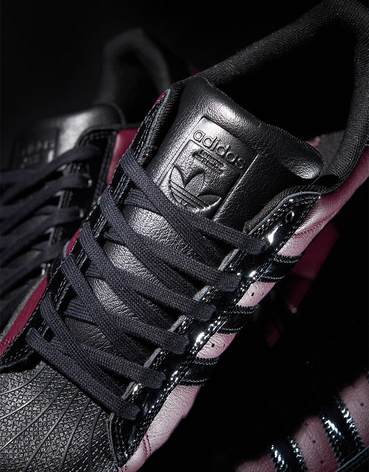 adidas x Marcos Montoya Superstar ADV Skate Shoes - Red Night/Core Black/Red Night