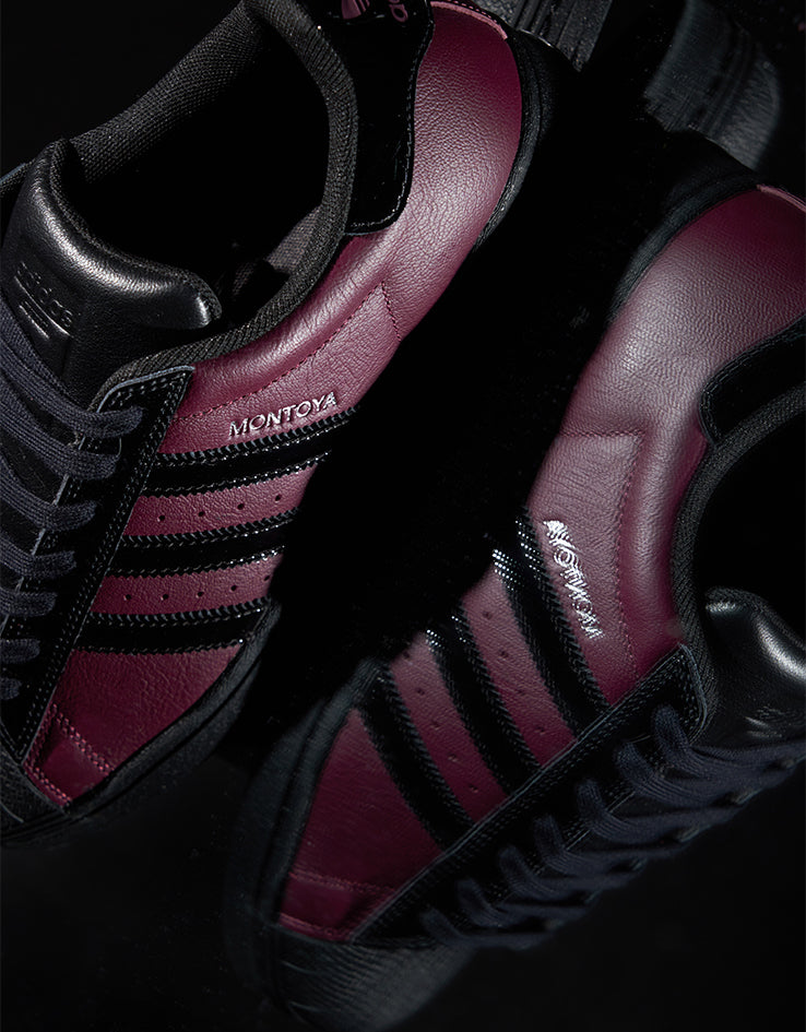 adidas x Marcos Montoya Superstar ADV Skate Shoes - Red Night/Core Black/Red Night