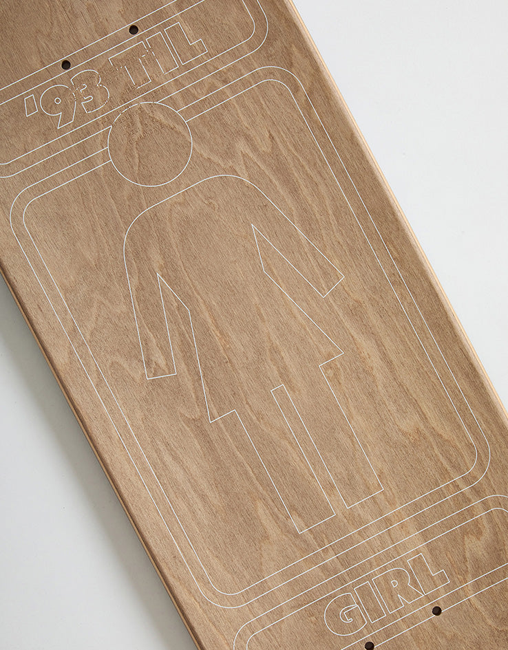 Girl Brophy 93 Til Khaki to Shacky G028 Skateboard Deck - 8.19"