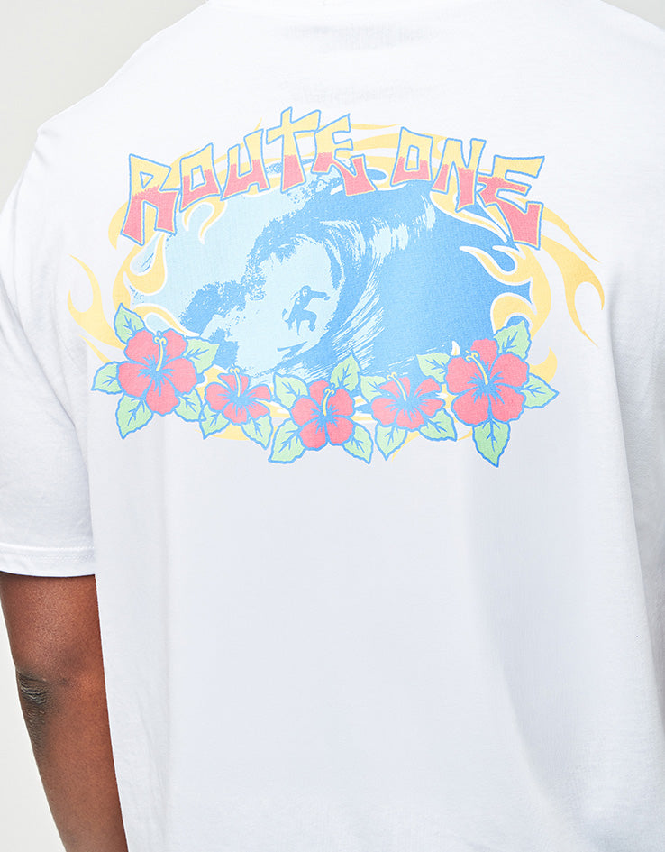 Route One Surfs Up Organic T-Shirt - White