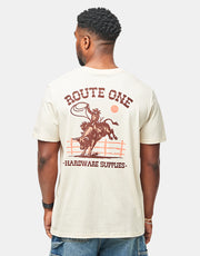 Route One Cowboy Organic T-Shirt - Natural Raw