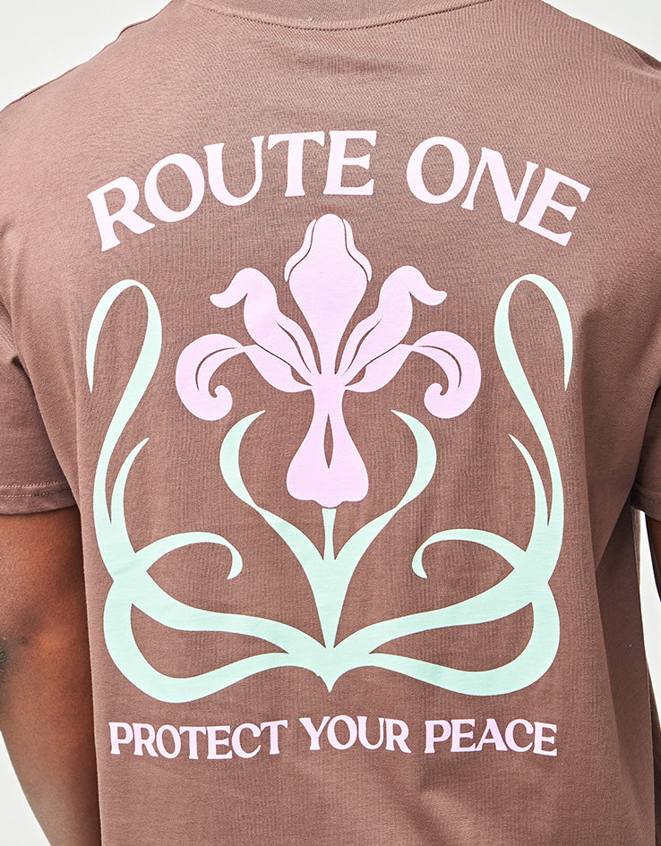 Route One Protect Your Peace Organic T-Shirt - Mocha