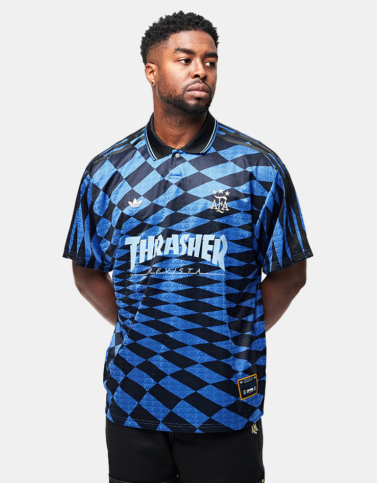 adidas x Thrasher x AFA S/S Jersey - Black/Blue – Route One