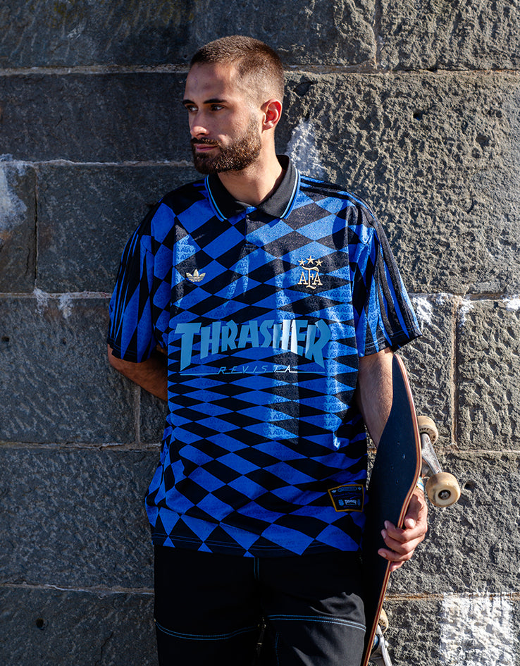 adidas x Thrasher x AFA S/S Jersey - Black/Blue