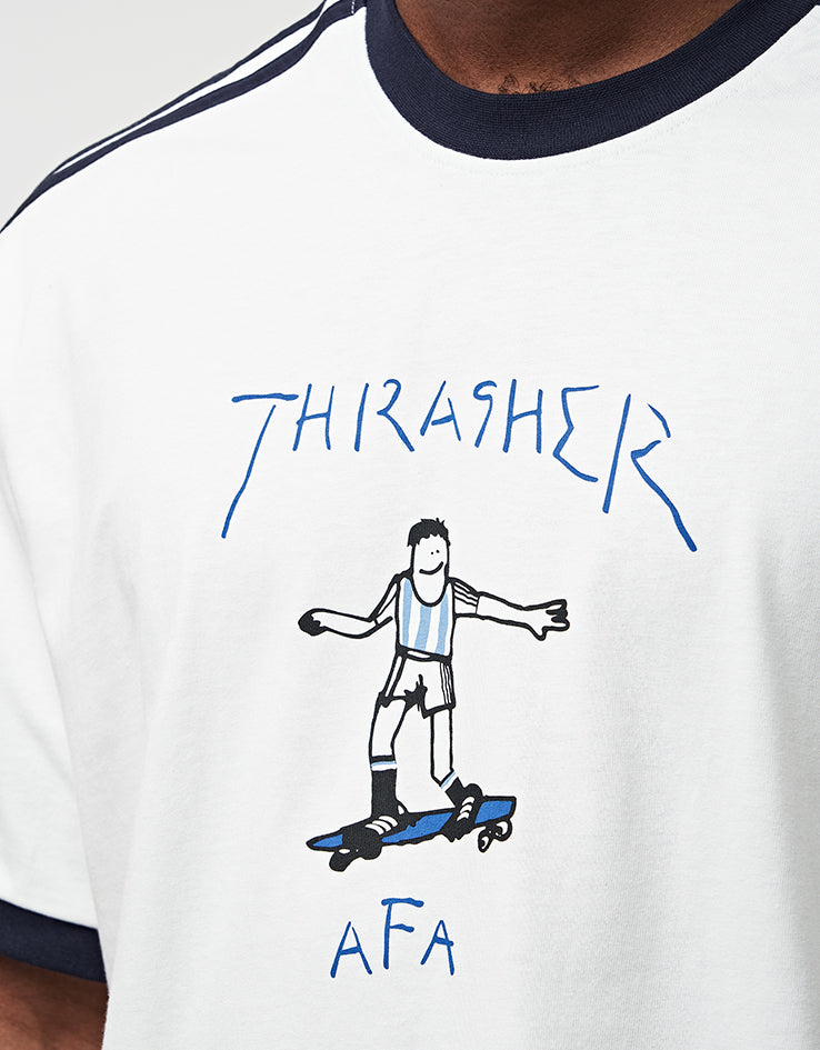adidas x Thrasher x AFA Gonz Ringer T-Shirt - Core White