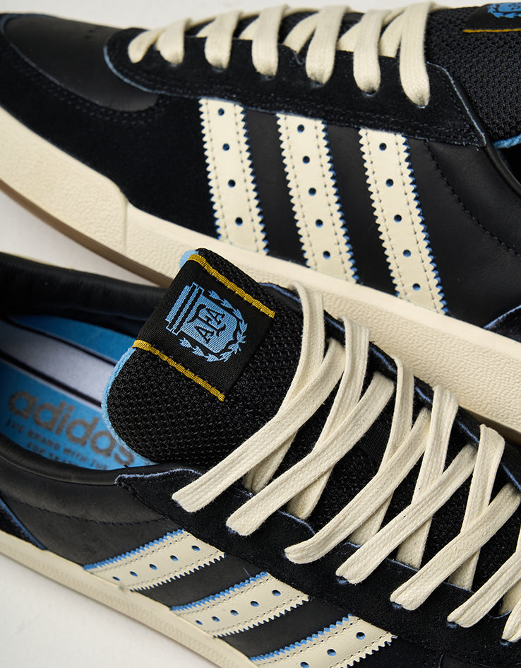 adidas x Thrasher x AFA Glenburn Skate Shoes - Core Black/Cream White/Gum