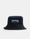 adidas x Thrasher x AFA Reversible Bucket Hat - Night Navy/Light Blue