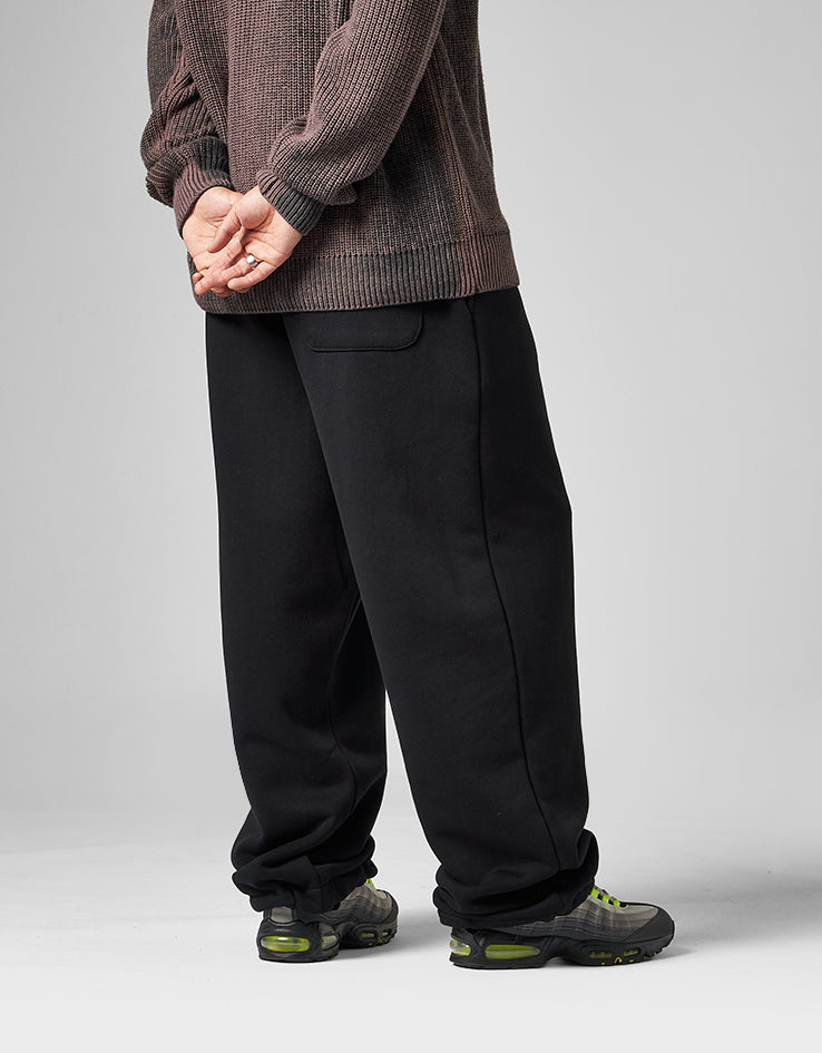 Route One Wide Leg Sweatpant - Black