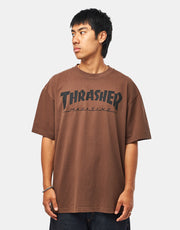 Thrasher Mag Logo Vintage T-Shirt - Brown