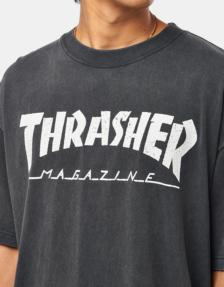 Thrasher Mag Logo Vintage T-Shirt - Black