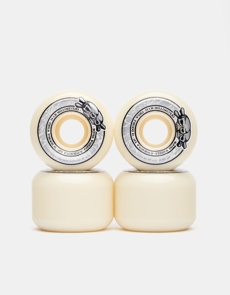 Bones Skull Double Wides V8 97A Skateboard Wheels